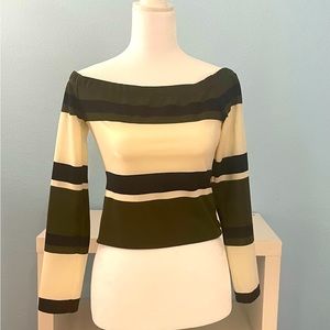 J.O.A. Cropped off the shoulder top size small